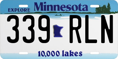 MN license plate 339RLN