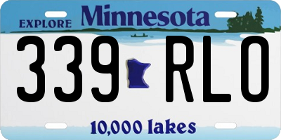 MN license plate 339RLO