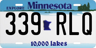 MN license plate 339RLQ