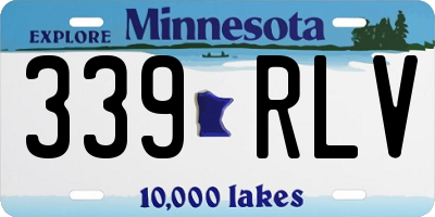 MN license plate 339RLV