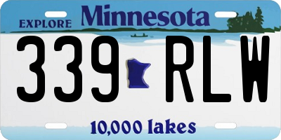 MN license plate 339RLW