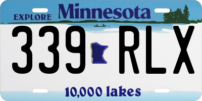 MN license plate 339RLX