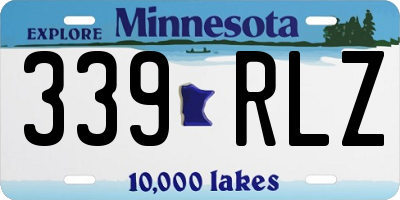 MN license plate 339RLZ