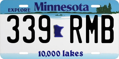 MN license plate 339RMB