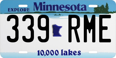 MN license plate 339RME