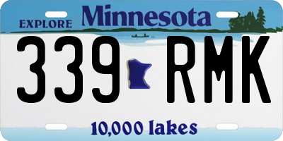 MN license plate 339RMK