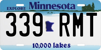 MN license plate 339RMT