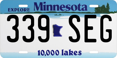 MN license plate 339SEG