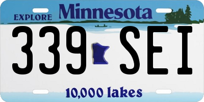 MN license plate 339SEI