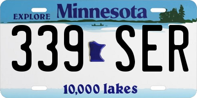 MN license plate 339SER