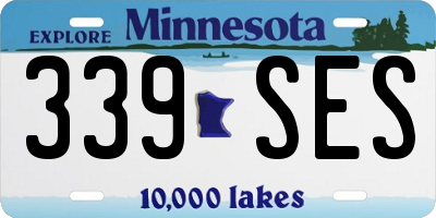MN license plate 339SES