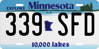 MN license plate 339SFD