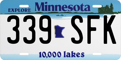 MN license plate 339SFK