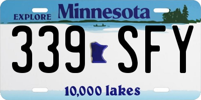 MN license plate 339SFY