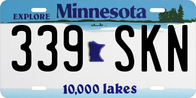 MN license plate 339SKN