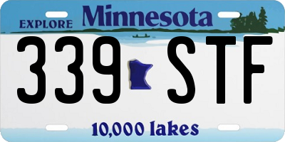 MN license plate 339STF