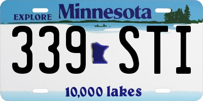 MN license plate 339STI
