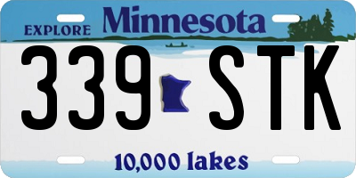 MN license plate 339STK