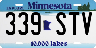 MN license plate 339STV