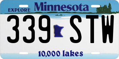 MN license plate 339STW
