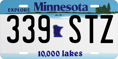 MN license plate 339STZ