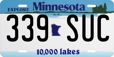 MN license plate 339SUC