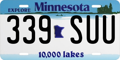 MN license plate 339SUU
