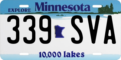 MN license plate 339SVA