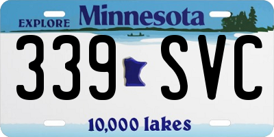MN license plate 339SVC
