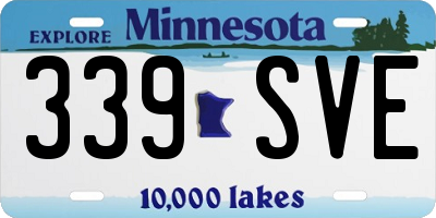 MN license plate 339SVE