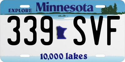 MN license plate 339SVF