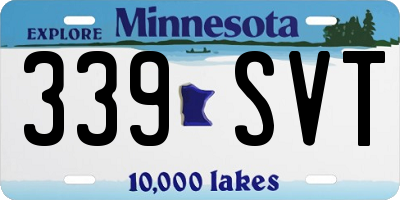 MN license plate 339SVT