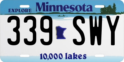 MN license plate 339SWY