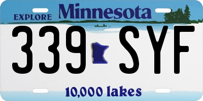MN license plate 339SYF