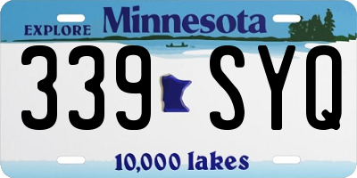 MN license plate 339SYQ