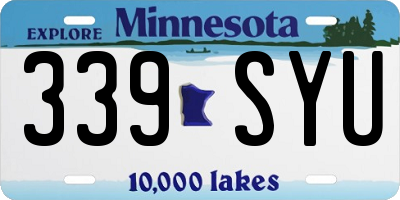 MN license plate 339SYU