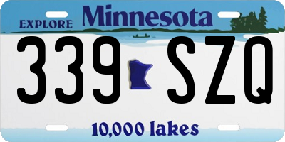 MN license plate 339SZQ
