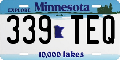 MN license plate 339TEQ