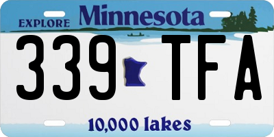 MN license plate 339TFA