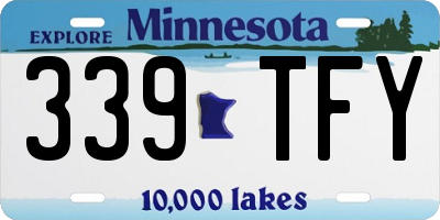 MN license plate 339TFY