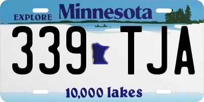 MN license plate 339TJA