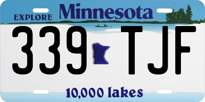 MN license plate 339TJF