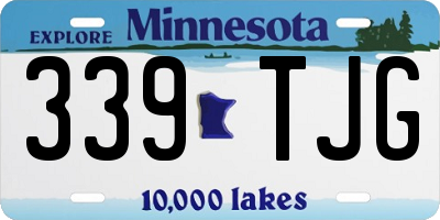 MN license plate 339TJG