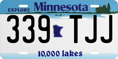 MN license plate 339TJJ