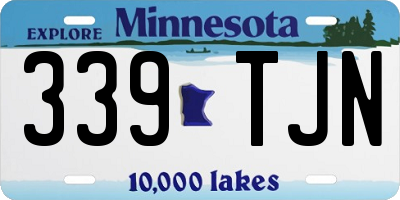 MN license plate 339TJN