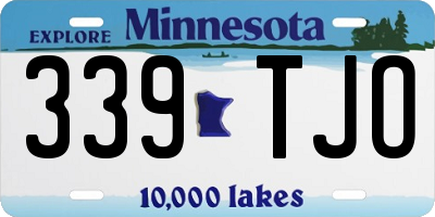 MN license plate 339TJO