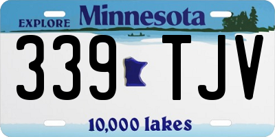 MN license plate 339TJV