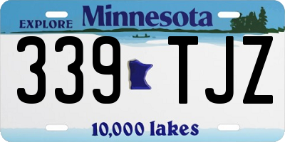 MN license plate 339TJZ