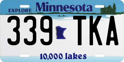 MN license plate 339TKA