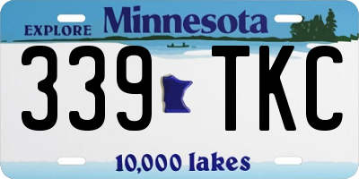 MN license plate 339TKC